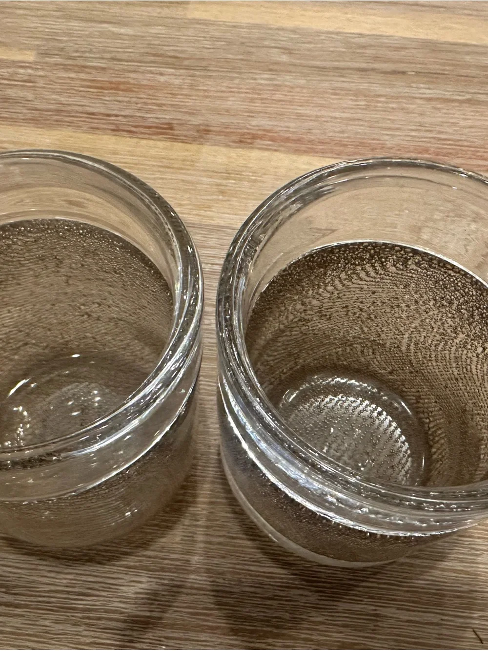 Modern Heavy-Glass Bubble Votive Candle Holders - Set of 2
